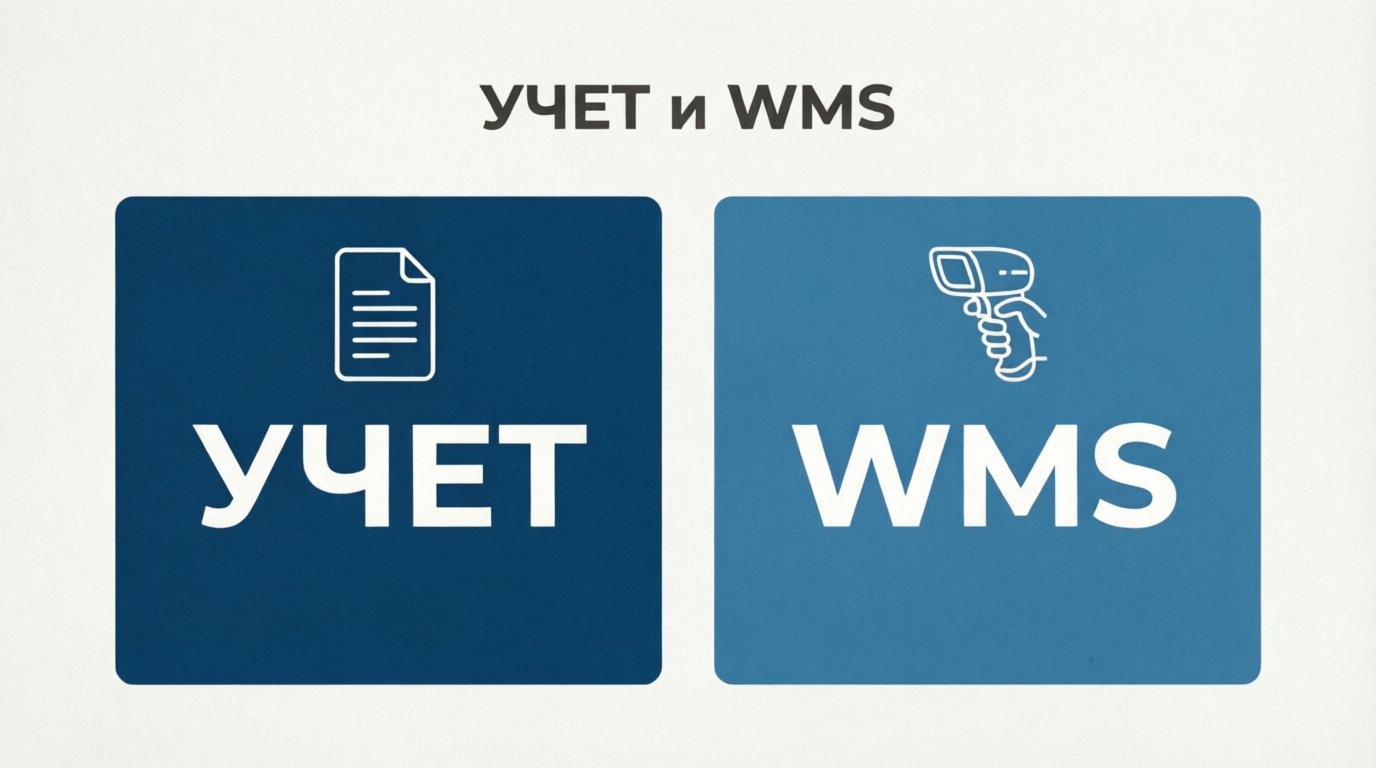 Учетная система фиксирует факт операции, WMS управляет технологией склада